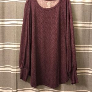 Purple long sleeve blouse